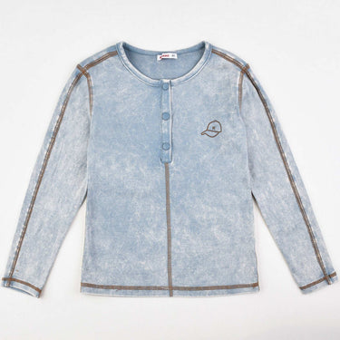 Stone Wash Girls Shirt - Kidichic